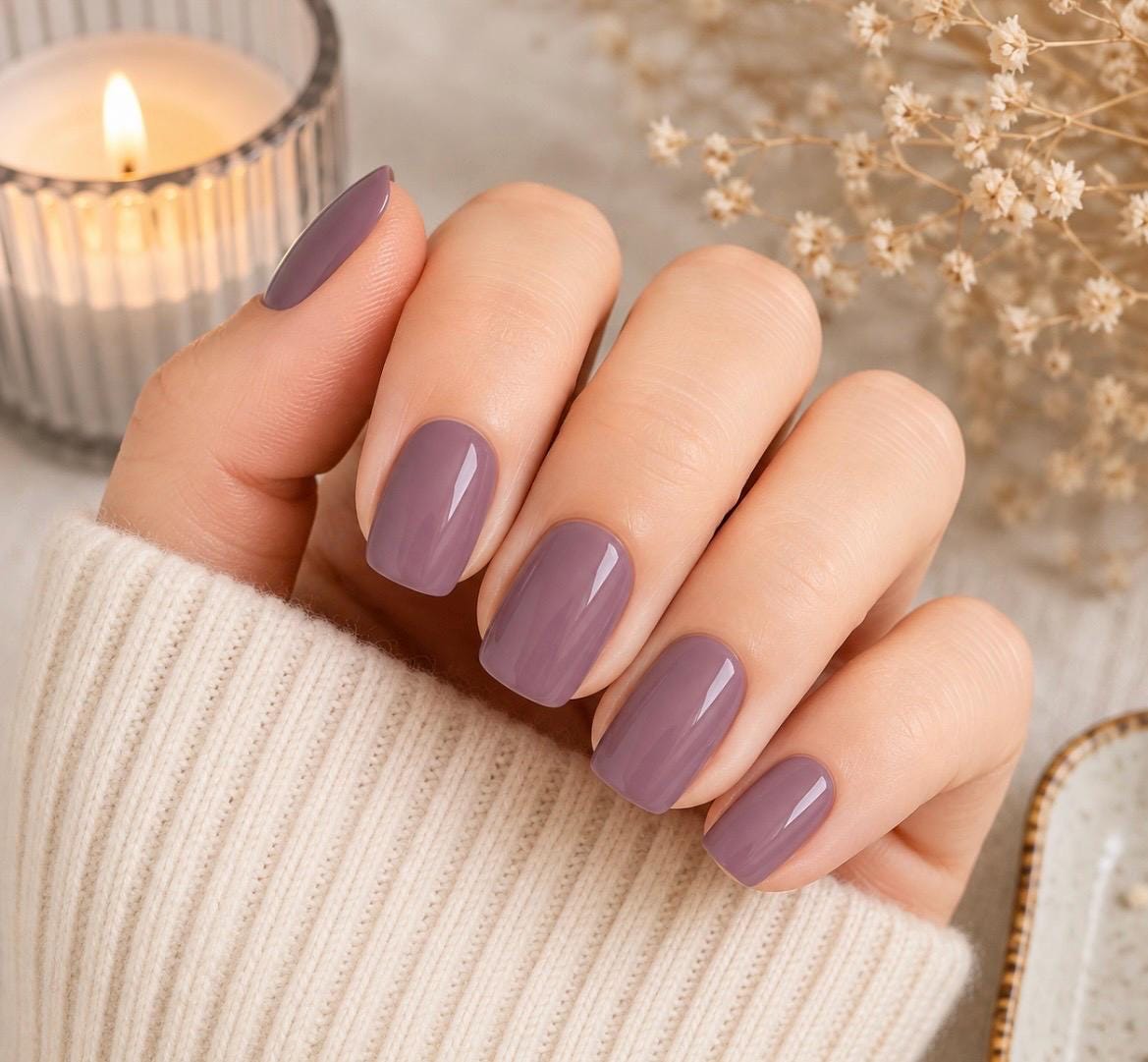 Mauve Truffle Nail Wraps No UV Gel