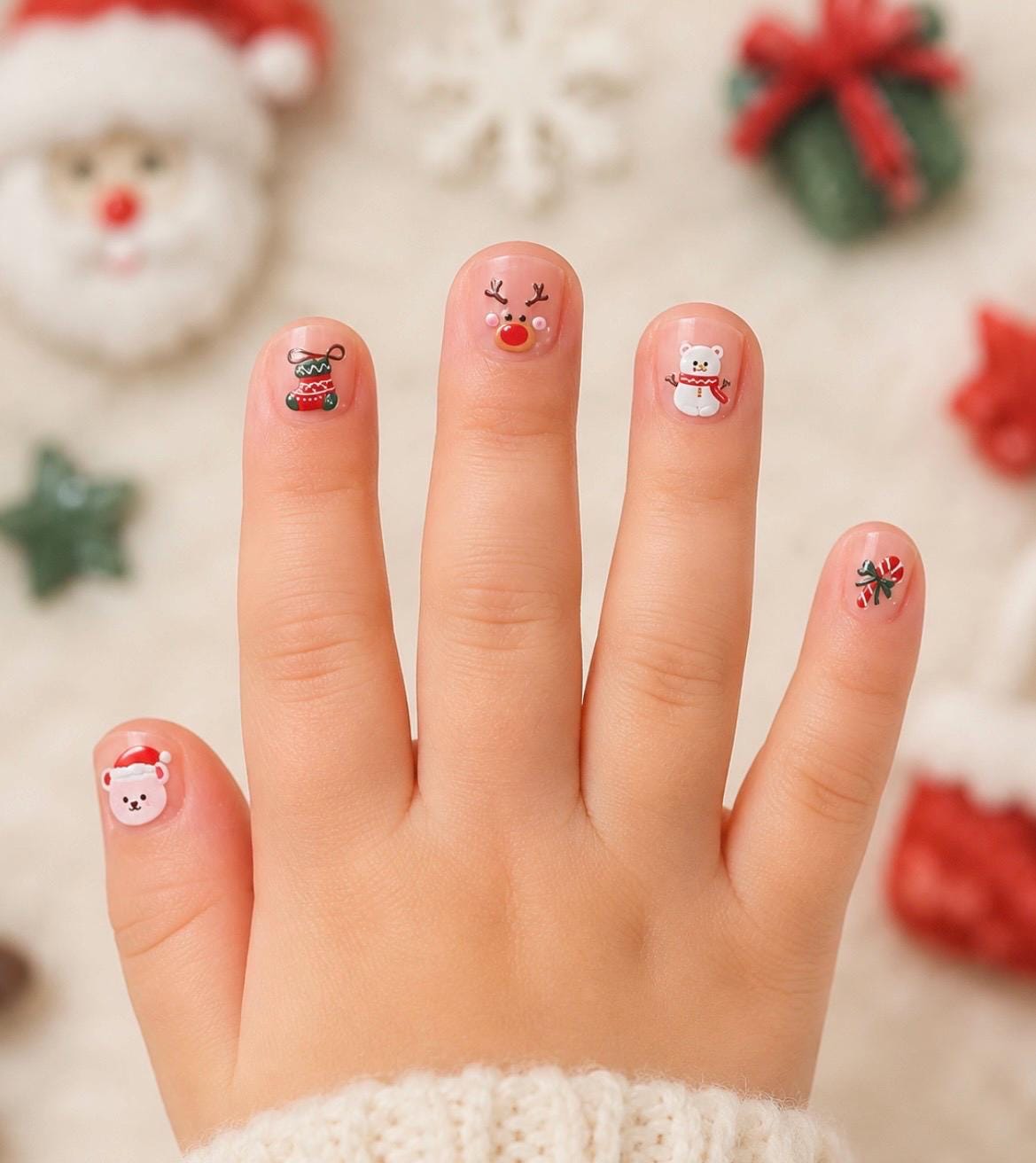3-D Nail decals- Festive Friends