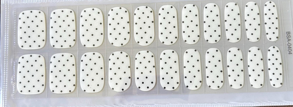 Black Dots Nail Wraps No UV Gel