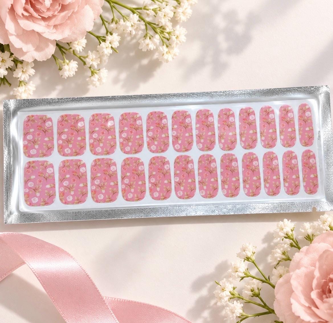 Victorian Rose Metallic/Chrome Nail Wraps