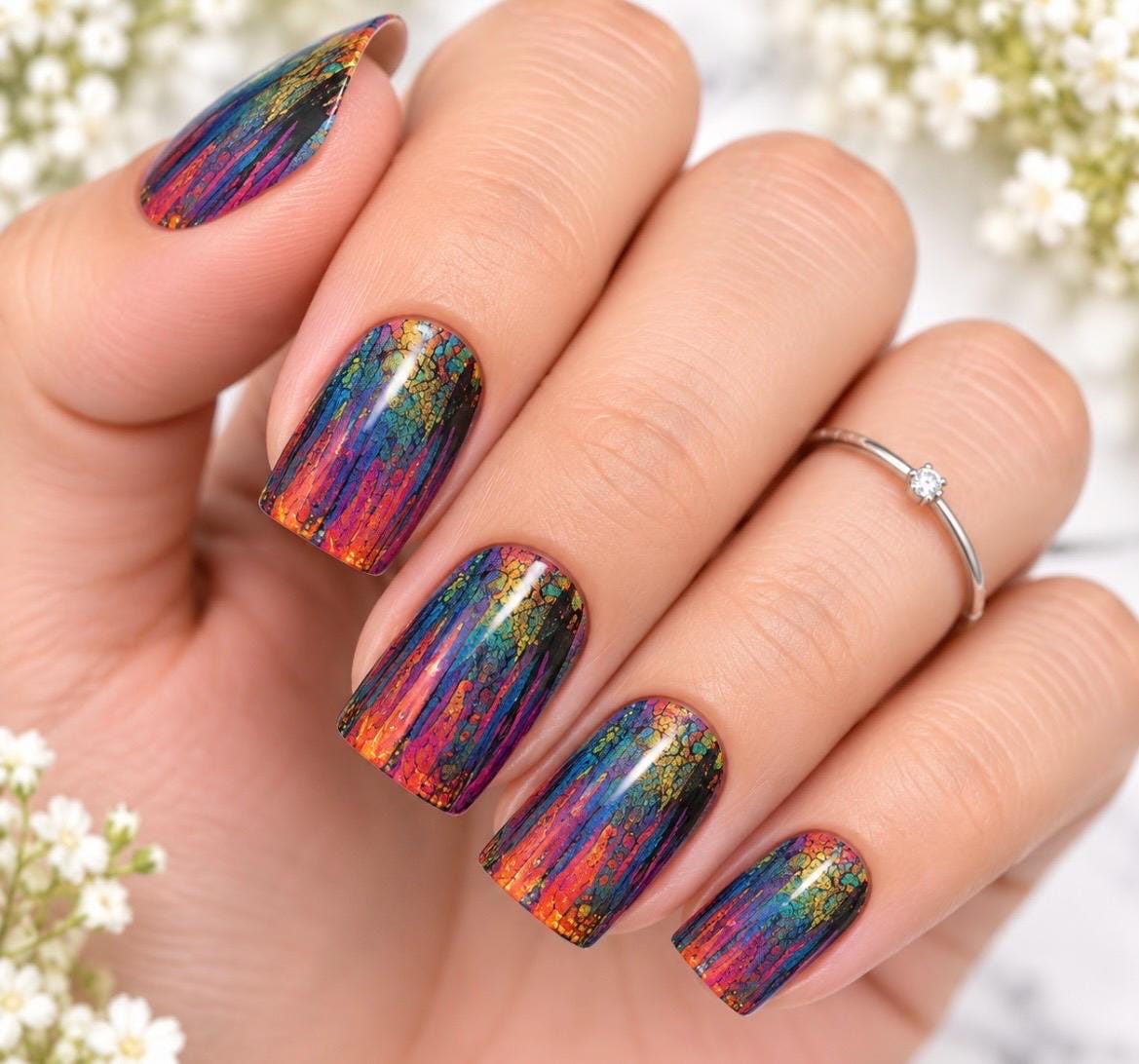 Psychedelic Storm Metallic/Chrome Nail Wraps