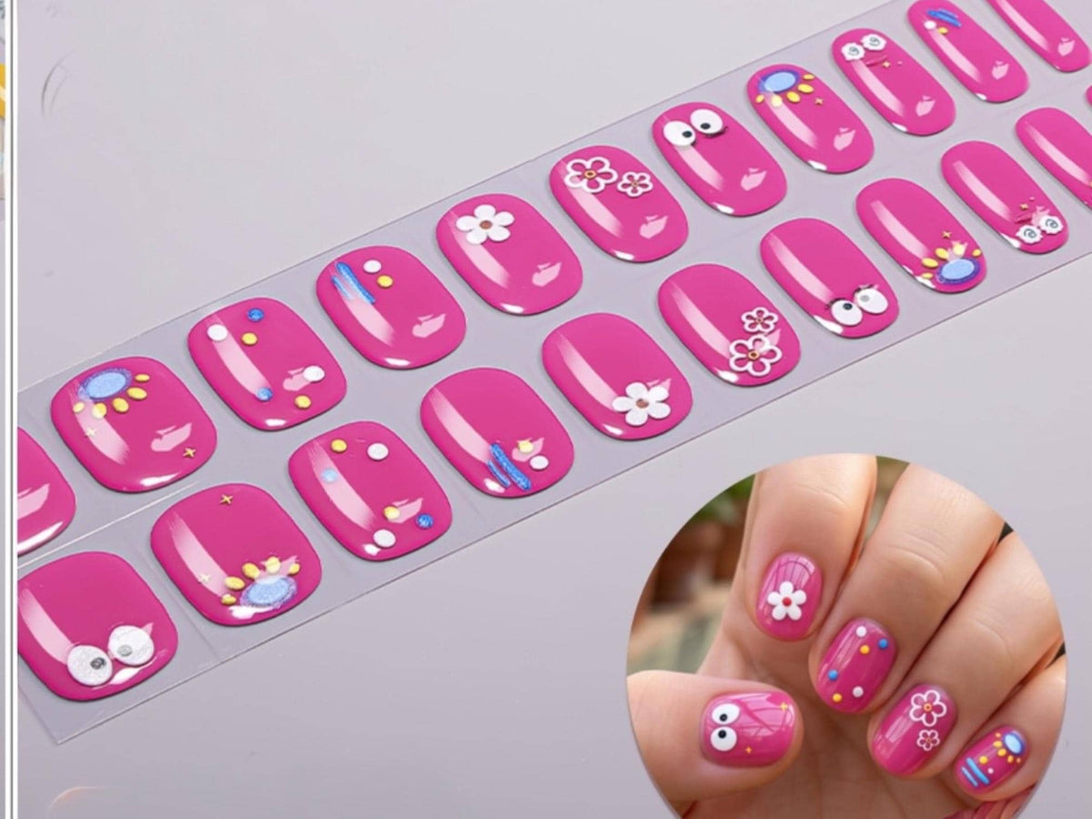 KIDS Nail Wraps Gel No UV - Peekaboo Petals