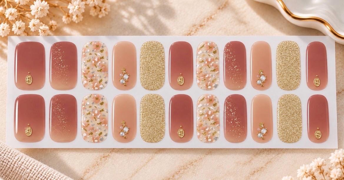 Celebration - Gel Nail Polish Strips: No UV Light Needed