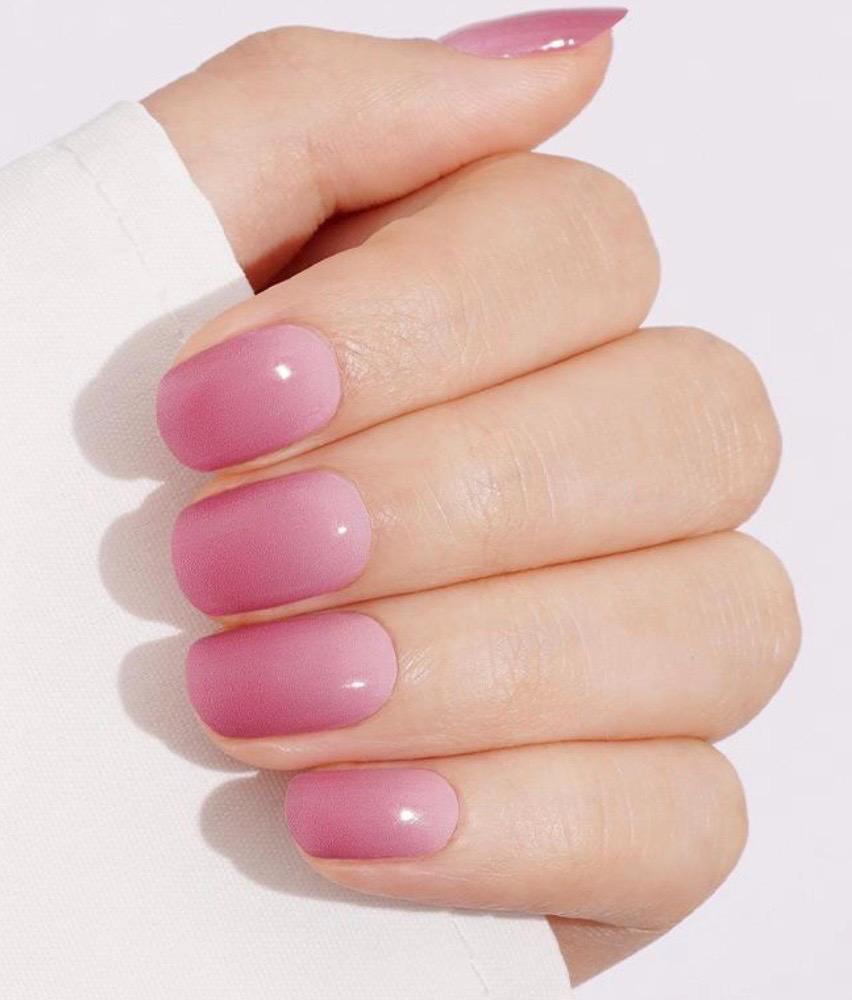 Blushing Mauve Ombre’ Nail Wraps Natural Cured No UV Gel