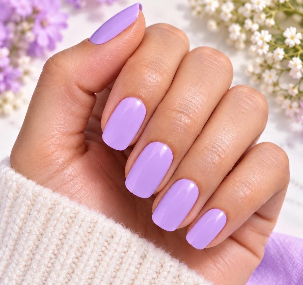 Lavender Nail Polish Strips: Non-Toxic Nail Wraps