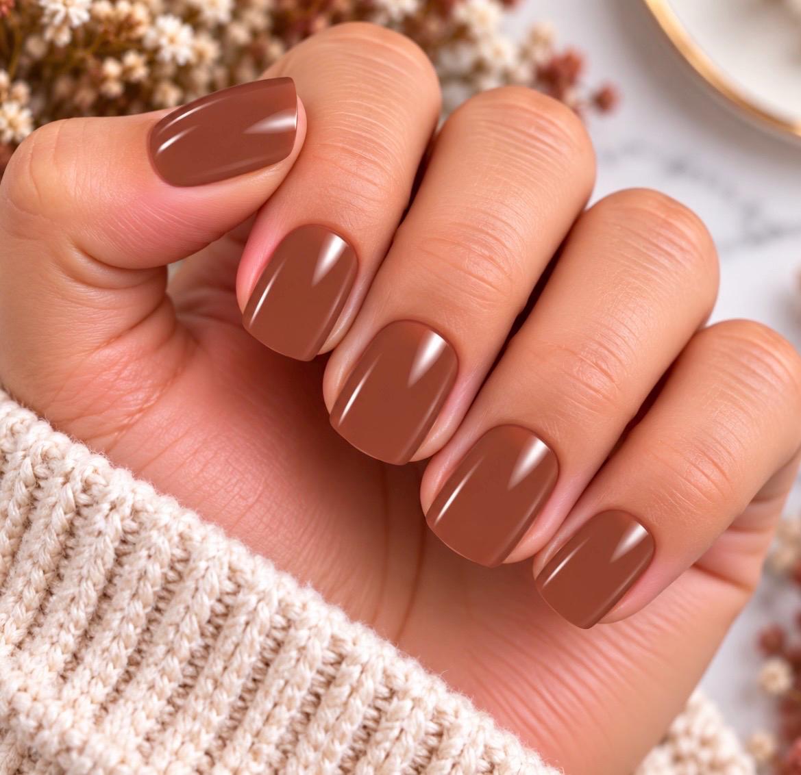Toasted Cinnamon Nail Wraps No UV Gel