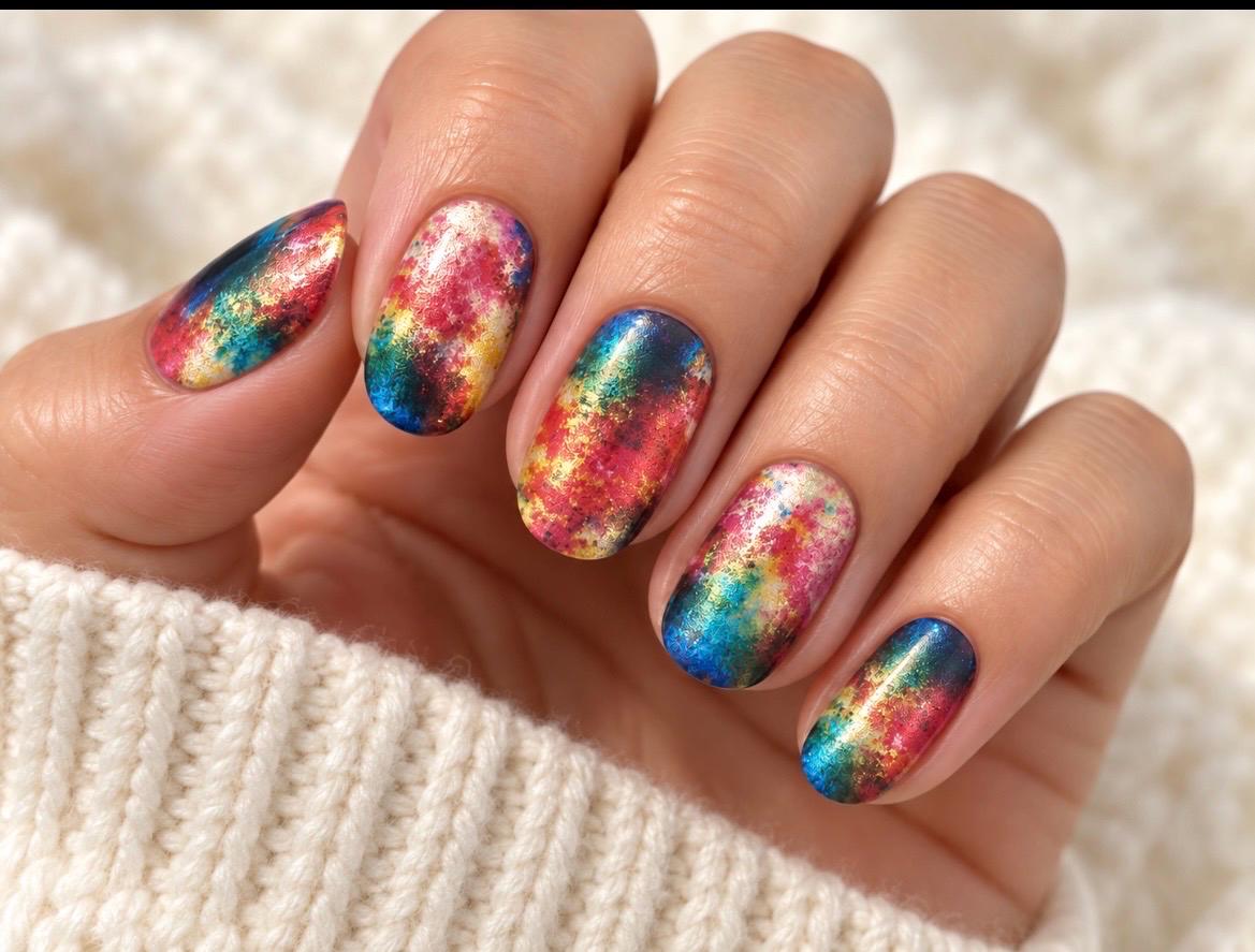 Rainbow Nebula Metallic/Chrome Nail Wraps