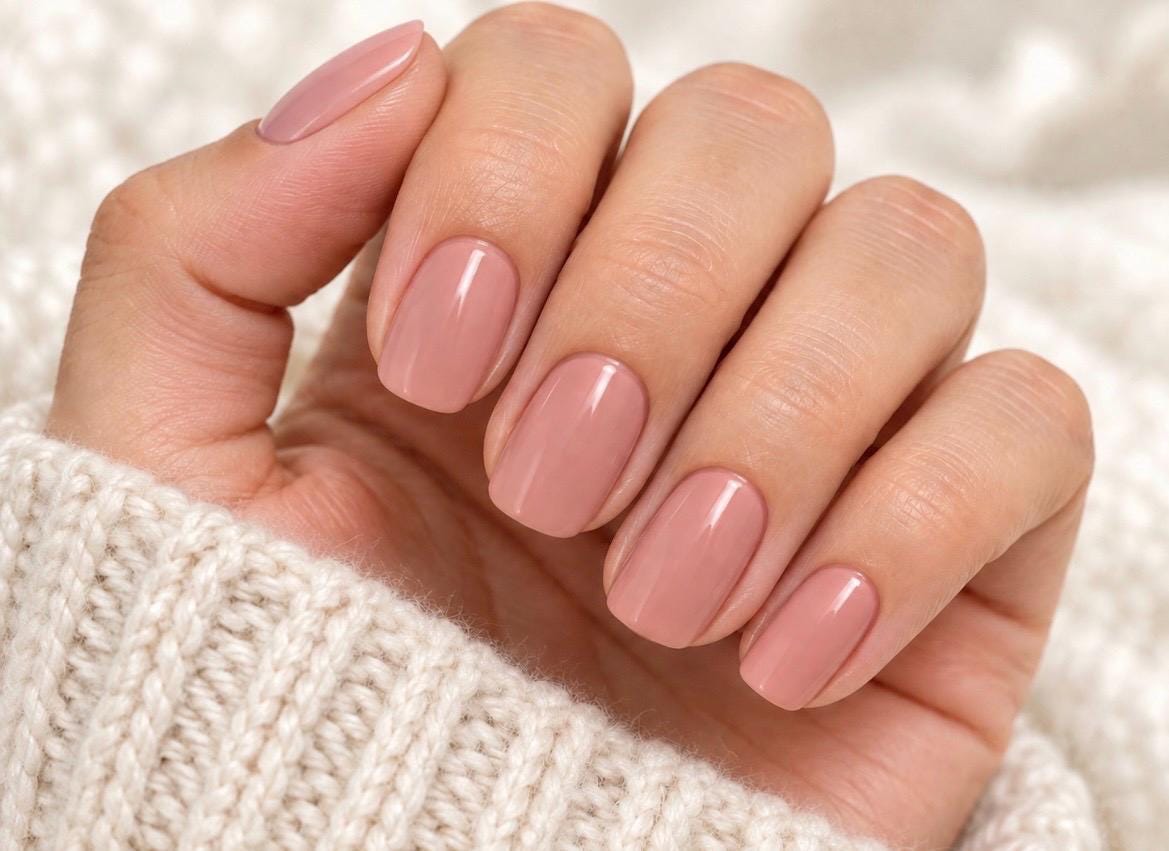 Barely Rose Nail Polish Strips: Wider Nail Sizes, Easy to apply, Non-Toxic