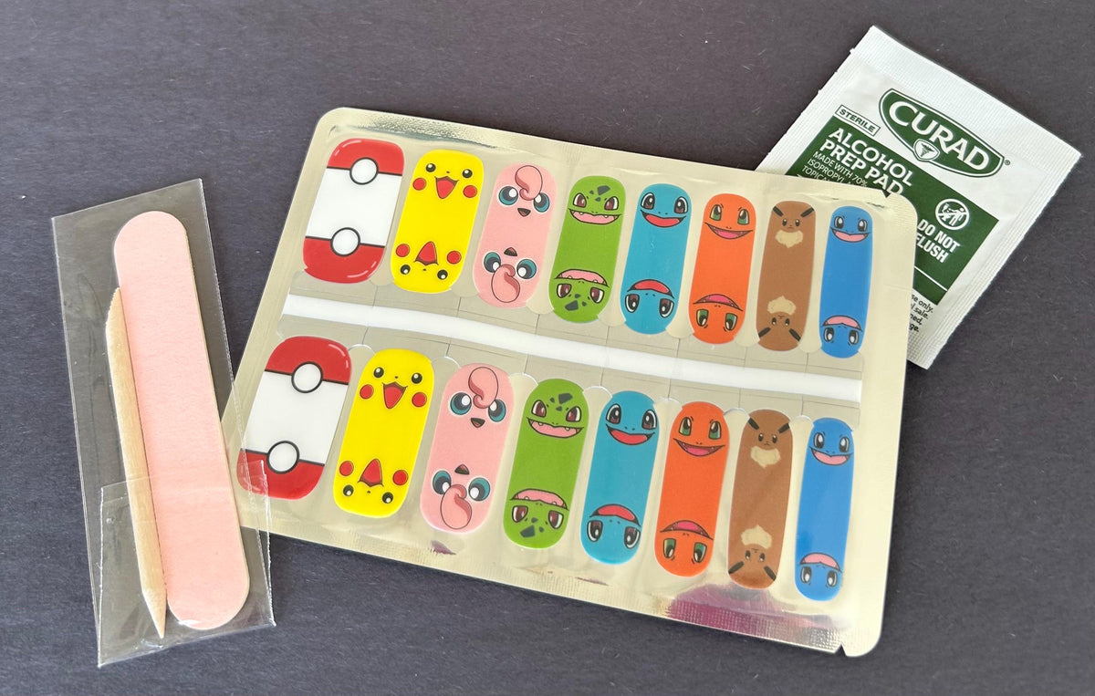 Anime Character Nail Polish Stickers: Adult Size Nail Wraps