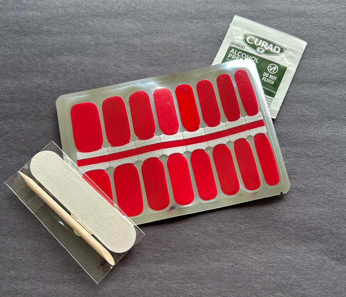 Cherries Jubilee- Non-Toxic Nail Polish Strips, Nail Stickers