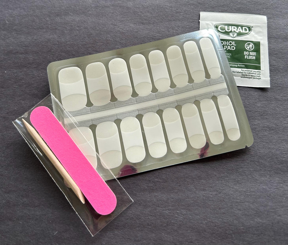 French Manicure Nail Polish Strips for Longer Nails