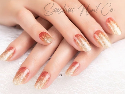 Jewel Tone Ombre Glitter Nail Polish Strips