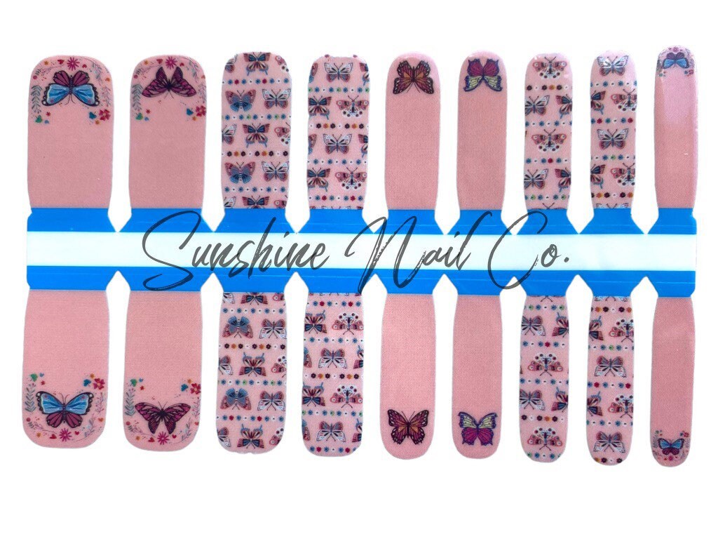 KIDS Nail Wraps- Spring Butterfly