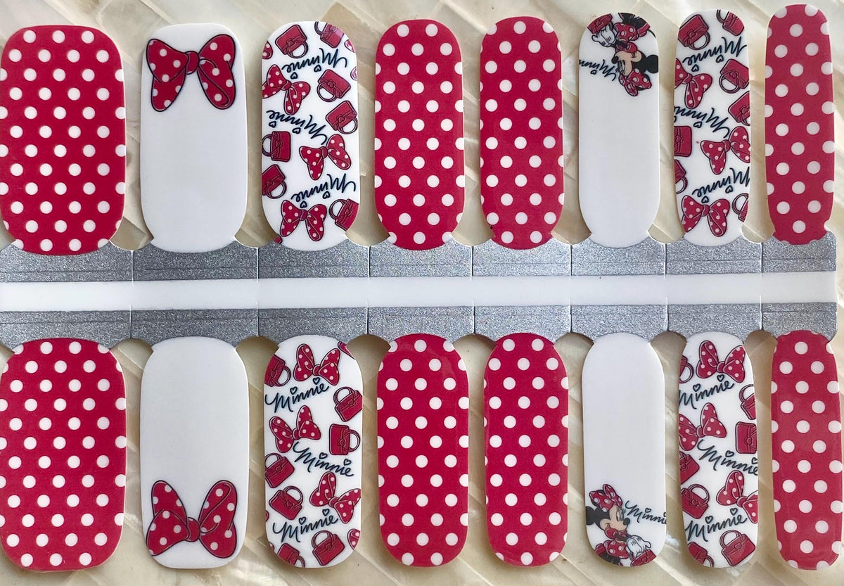 Mouse Bows and Dots Nail Polish Strips: Nail Stickers