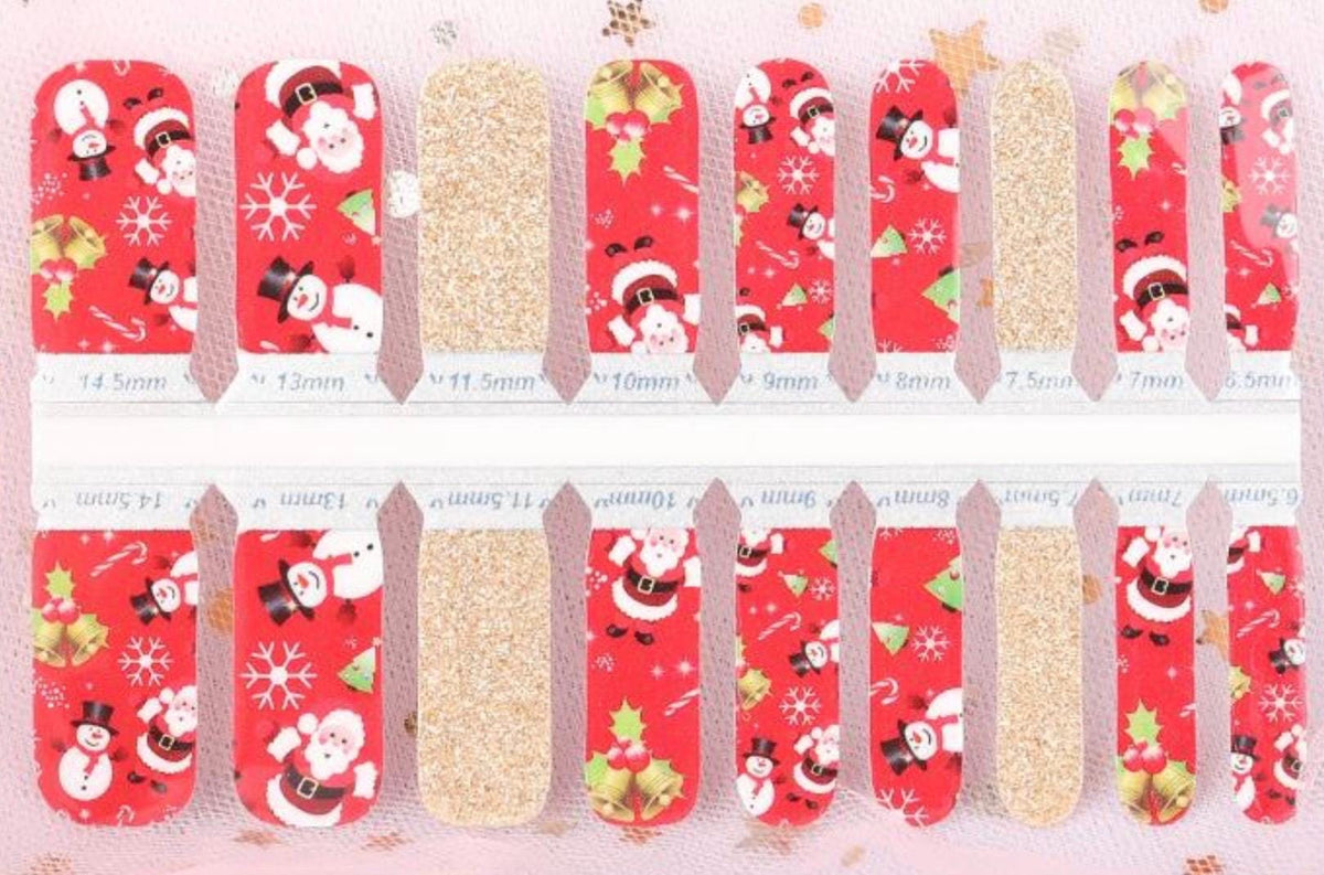 KIDS Nail Wraps- North Pole Glitter