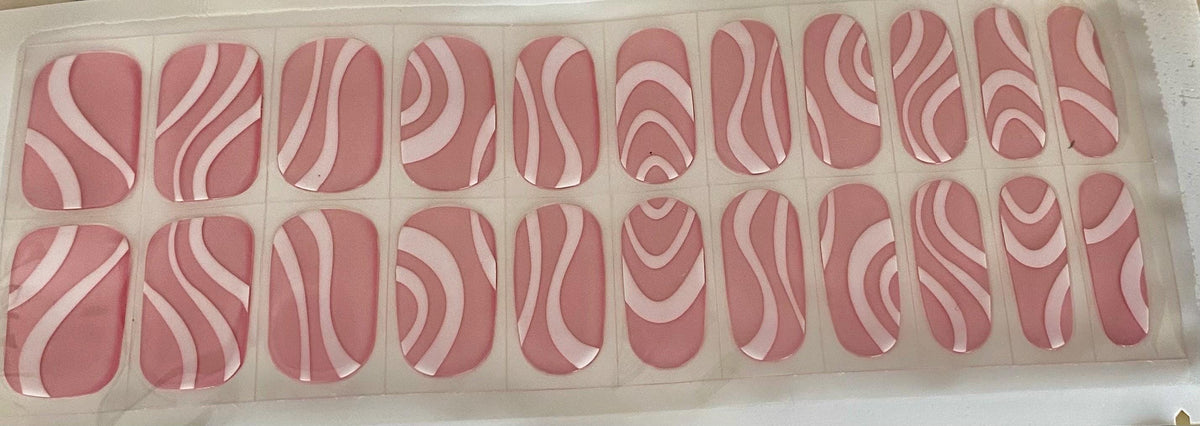 Pink Waves Gel Nail Polish Strips: No UV Light Needed