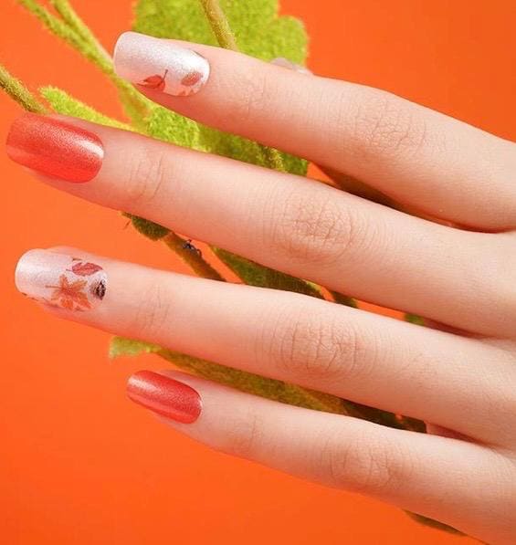 Fall Shimmer Nail Polish Strips:  Nail Stickers