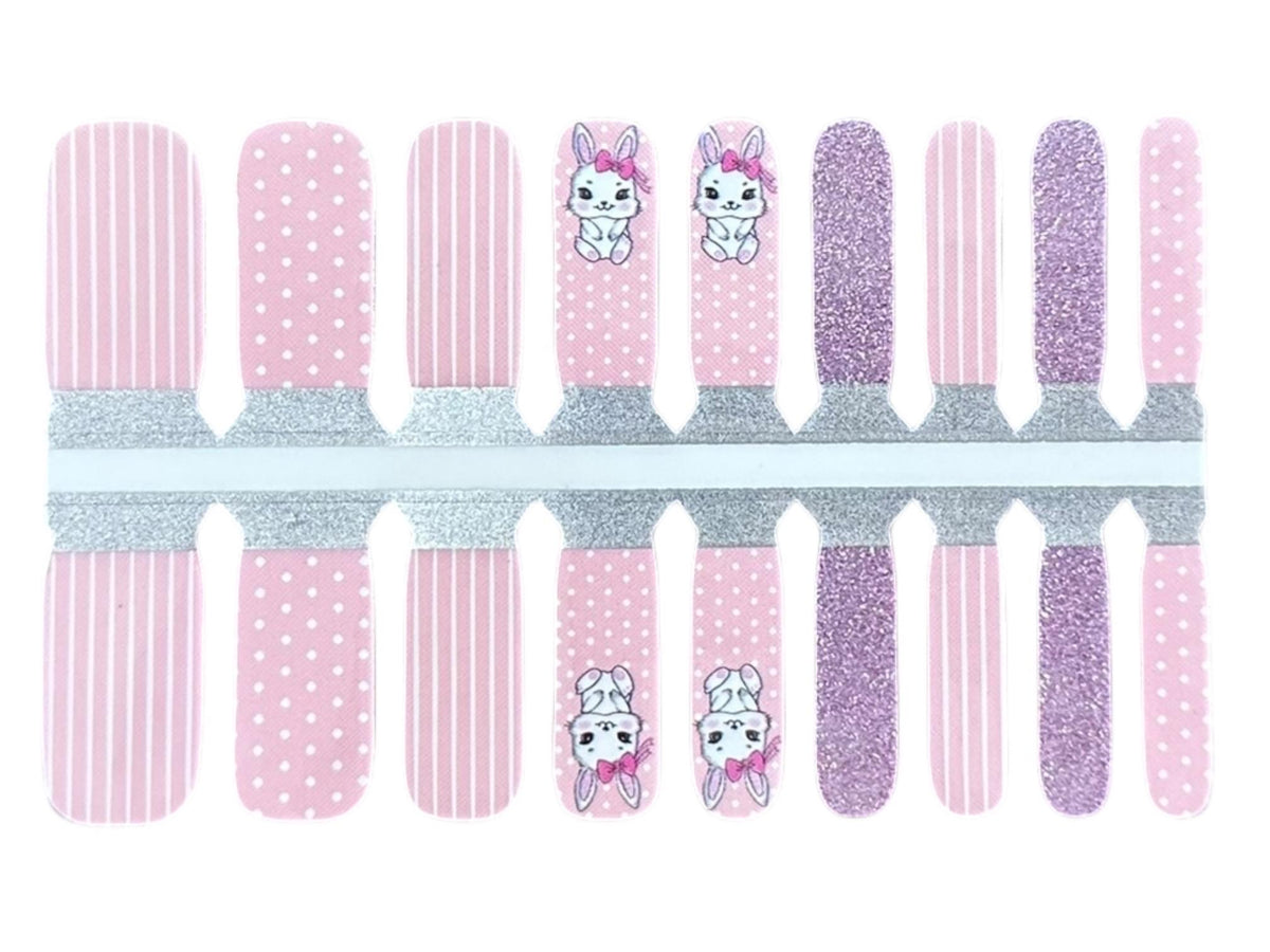 KIDS Nail Wraps- Cotton Tail Sparkle