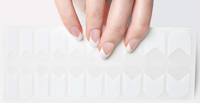 V Tip French Manicure WIDE  Wraps, 100% Nail Polish Stickers, Non-Toxic Nail Strips