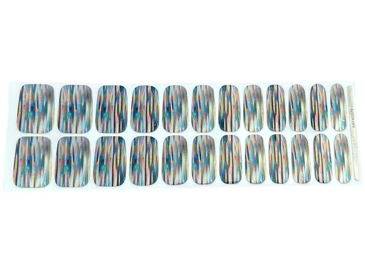 Liquid Chrome Metallic Nail Wraps