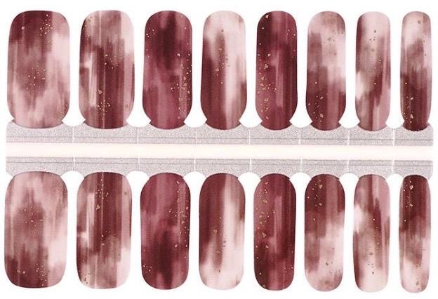 Mocha Marble Nail Polish Wraps: Non-Toxic Easy Nail Art Stickers