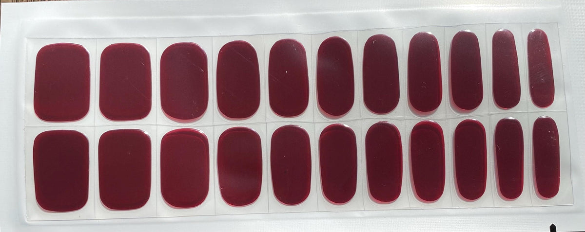 Crimson Elegance Nail Wraps No UV Gel