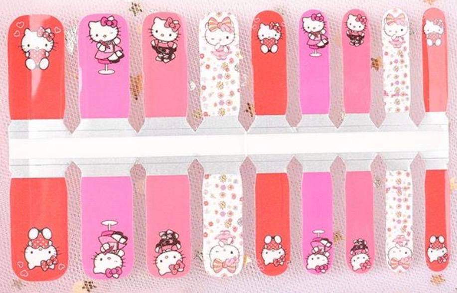 KIDS Nail Wraps- Pink Kitty Nail