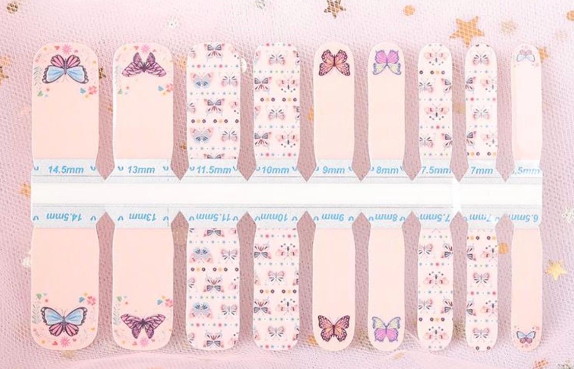 KIDS Nail Wraps- Spring Butterfly