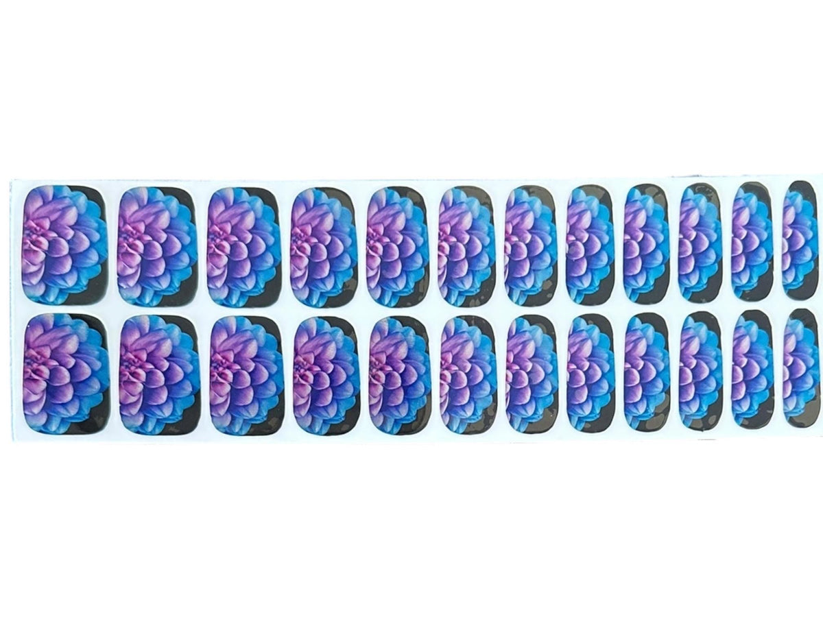 Aurora Blossom Nail Polish Strips: Wider Nail Sizes, Easy to apply, Non-Toxic Nail Stickers