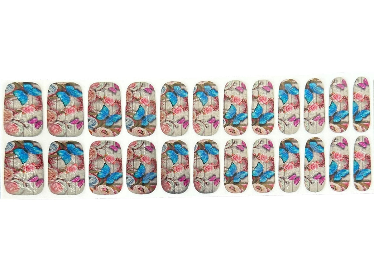 Butterfly Garden Metallic/Chrome Nail Wraps