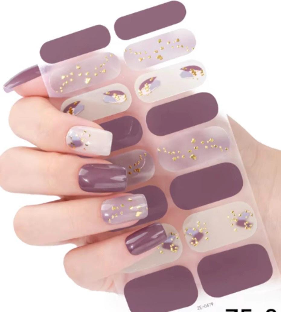 Enchanted Plum Nail Polish Strips: Non-Toxic Nail Art