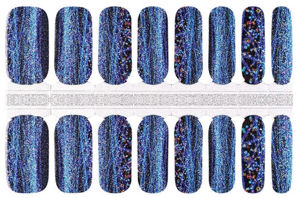 Midnight Mirage Nail Polish Strips: Shimmering Non-Toxic Nail Wraps
