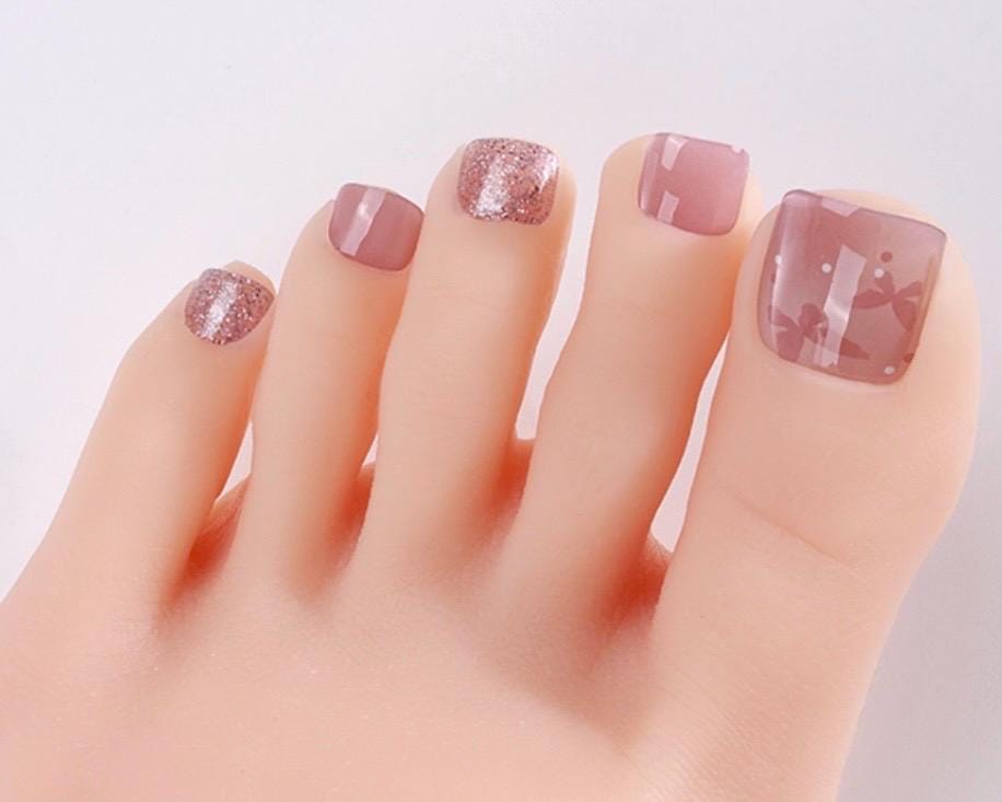 Sweet Flutter NO UV Gel Toe Nail Wraps: Non-Toxic Nail Stickers