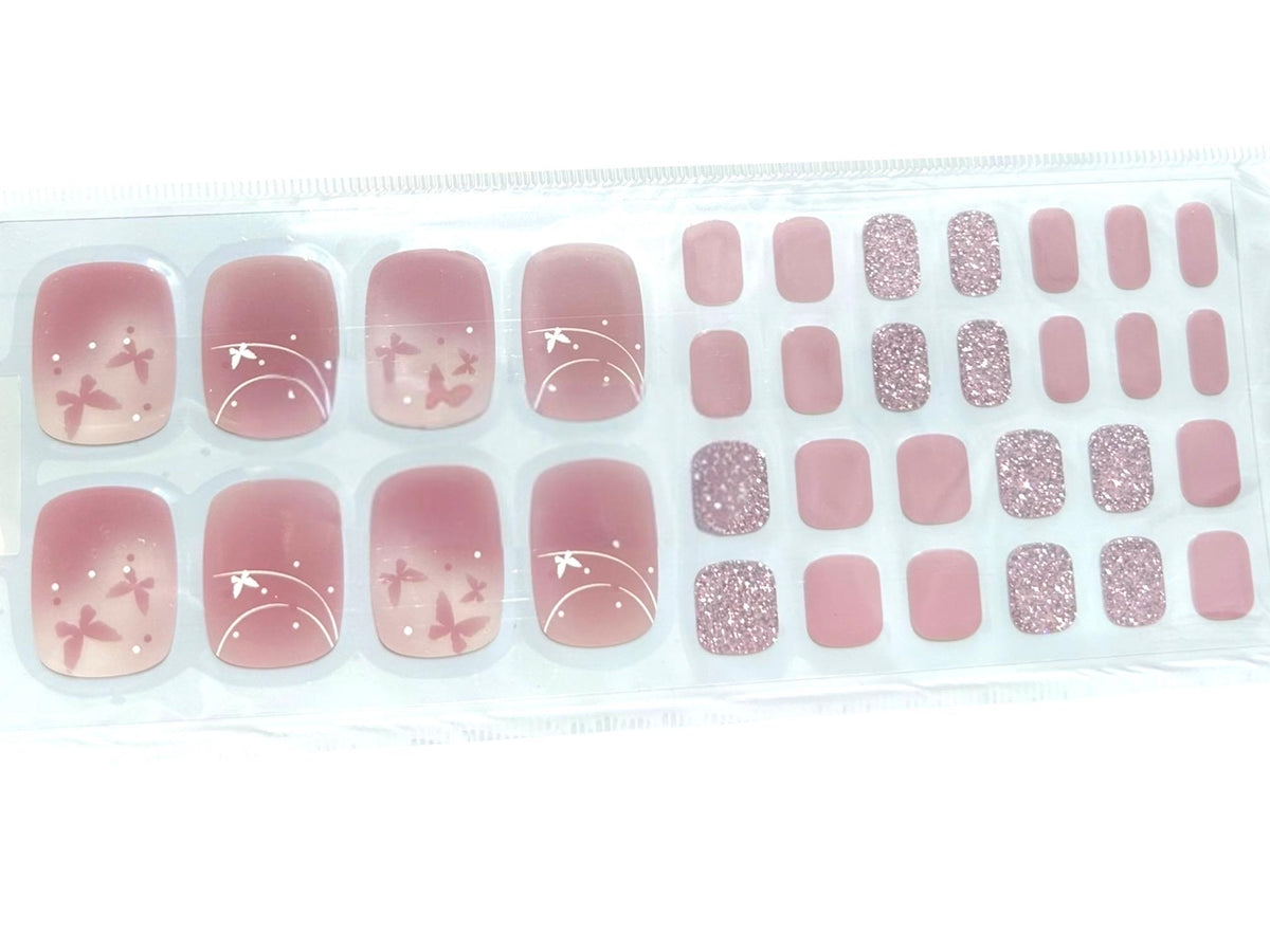 Sweet Flutter NO UV Gel Toe Nail Wraps: Non-Toxic Nail Stickers