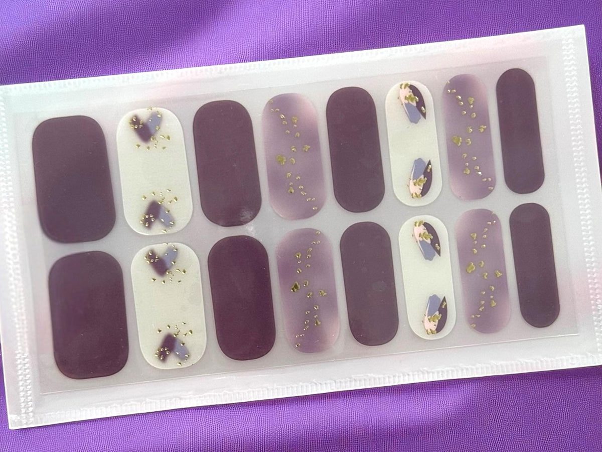 Enchanted Plum Nail Polish Strips: Non-Toxic Nail Art