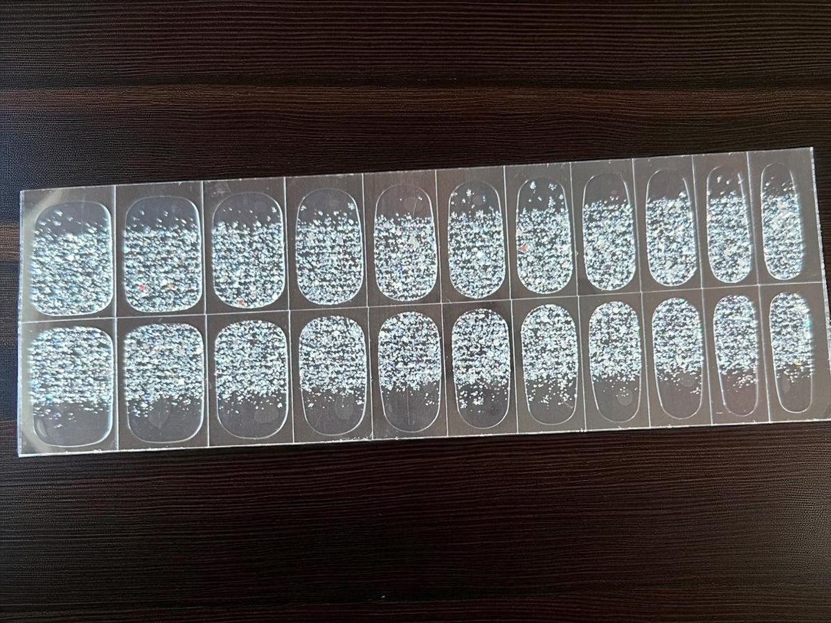 Transparent Sparkle Gel Nail Polish Strips: Non-Toxic Gel nail strips