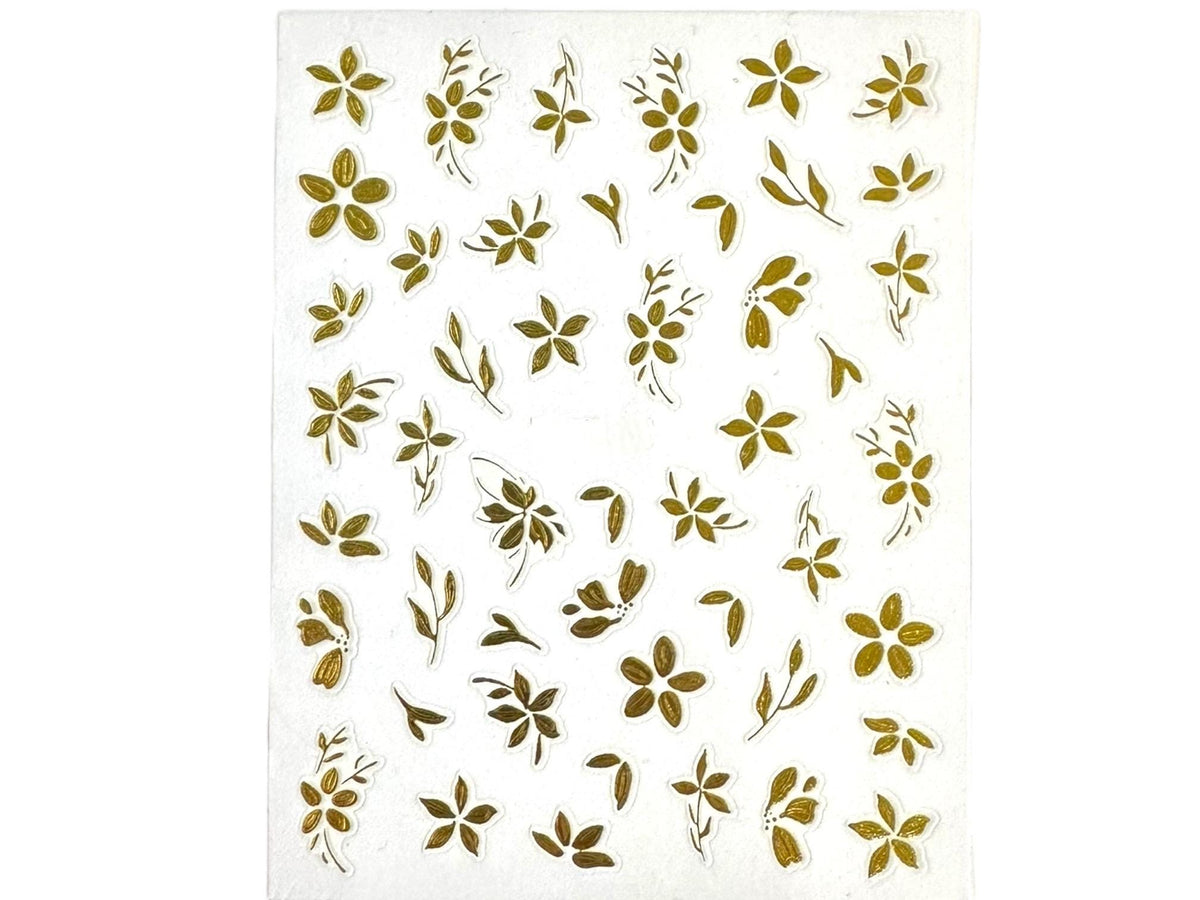 Golden Bloom - 3-D Nail decals
