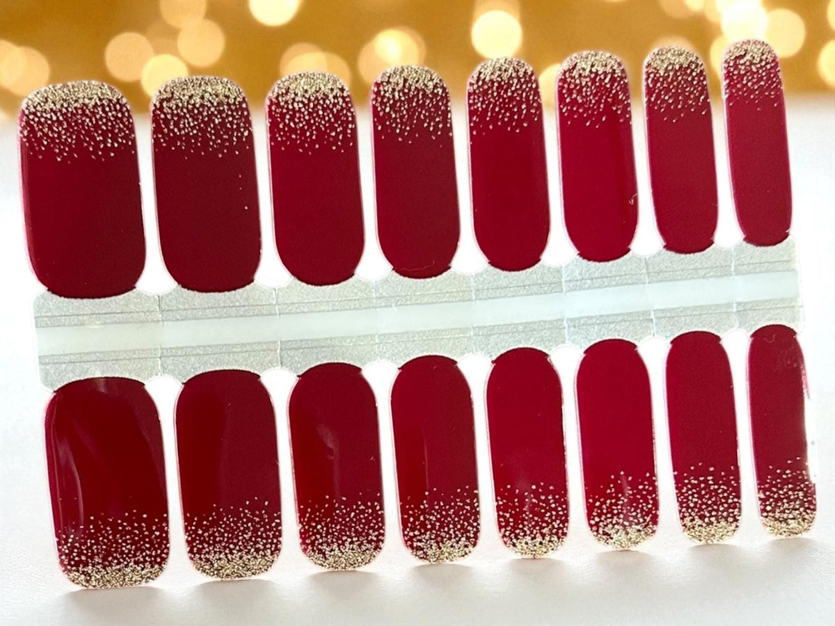 Holiday Glam Glitter Nail Polish Strips: Nail Art Stickers