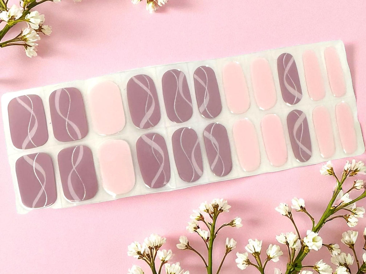 Dusty Rose Gel Nail Polish Strips, Nail Stickers