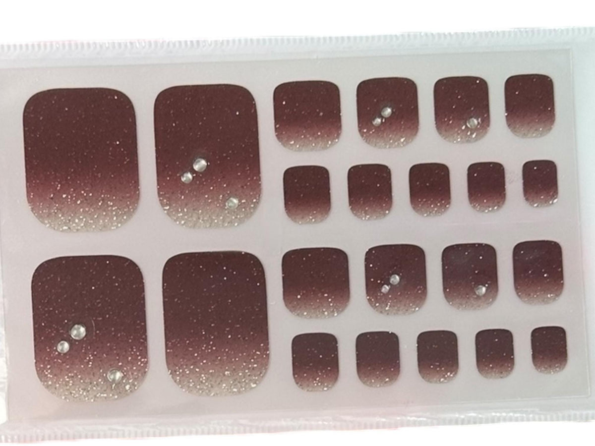 Cocoa Crystals Toe Nail Polish Strips: Non-Toxic Nail Art