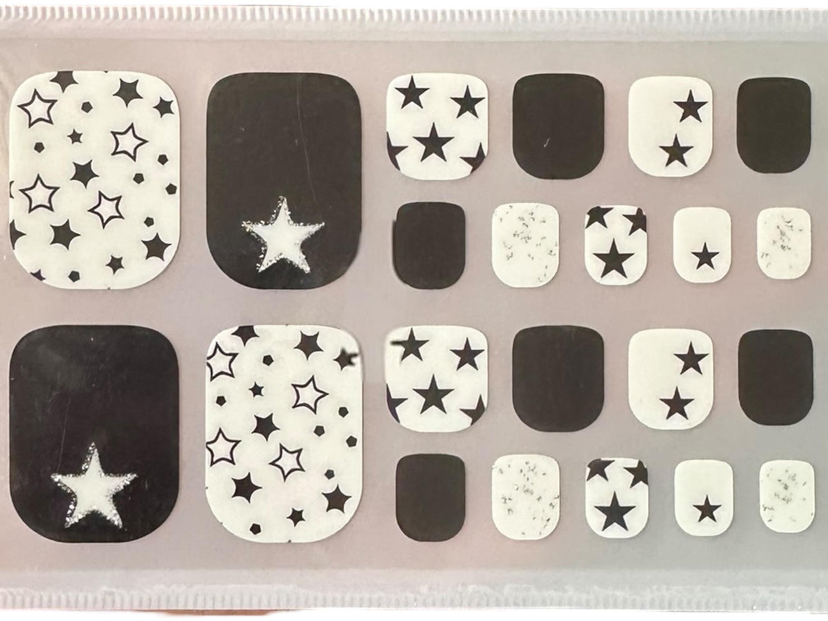 Starstruck Toe Nail Polish Strips: Non-Toxic Nail Wraps