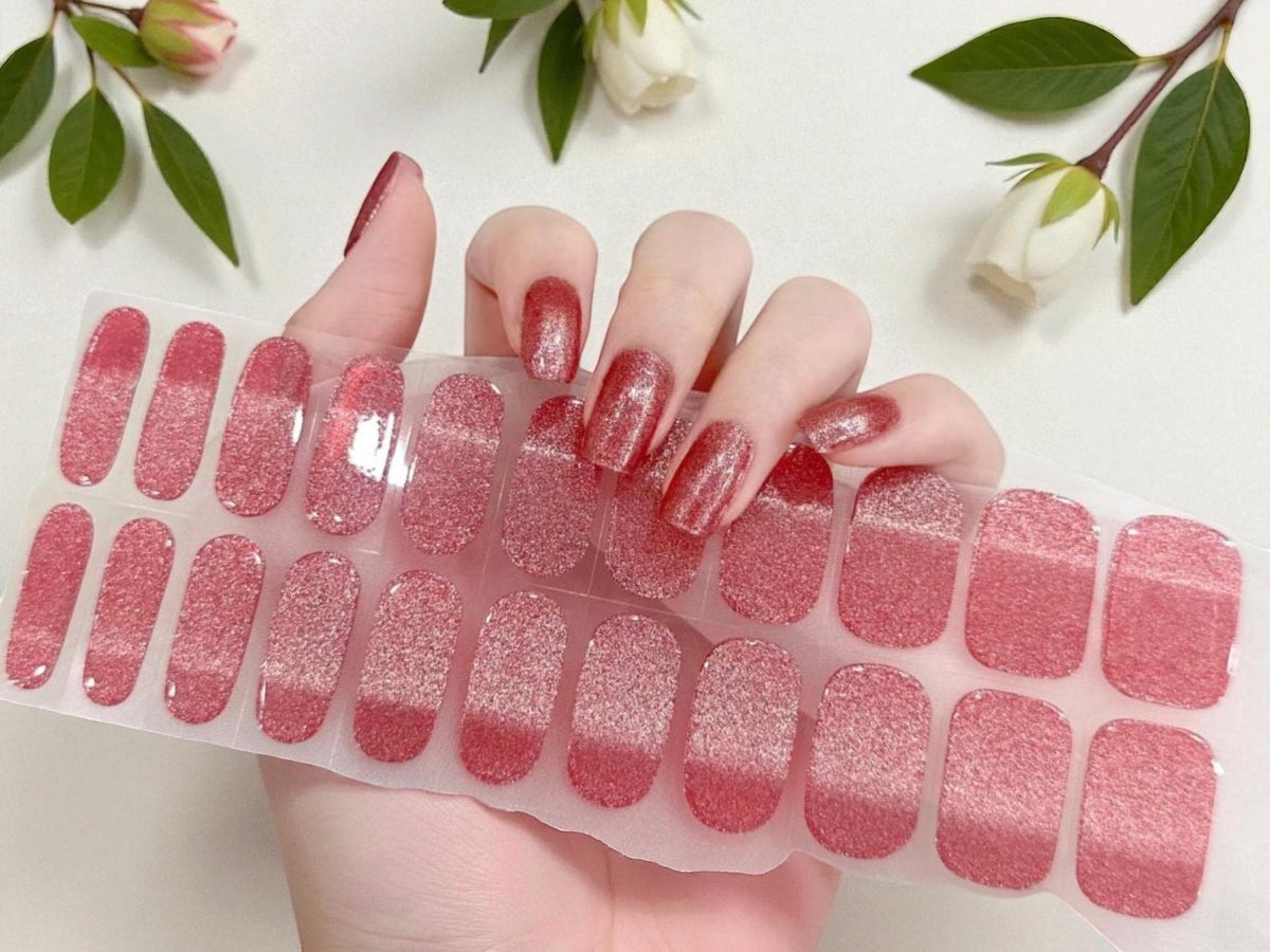 Frosted Elegance Gel Nail Polish Strips: Easy Application