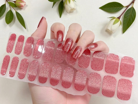 Frosted Elegance Gel Nail Polish Strips: Easy Application