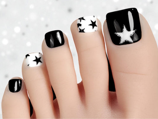 Starstruck Toe Nail Polish Strips: Non-Toxic Nail Wraps