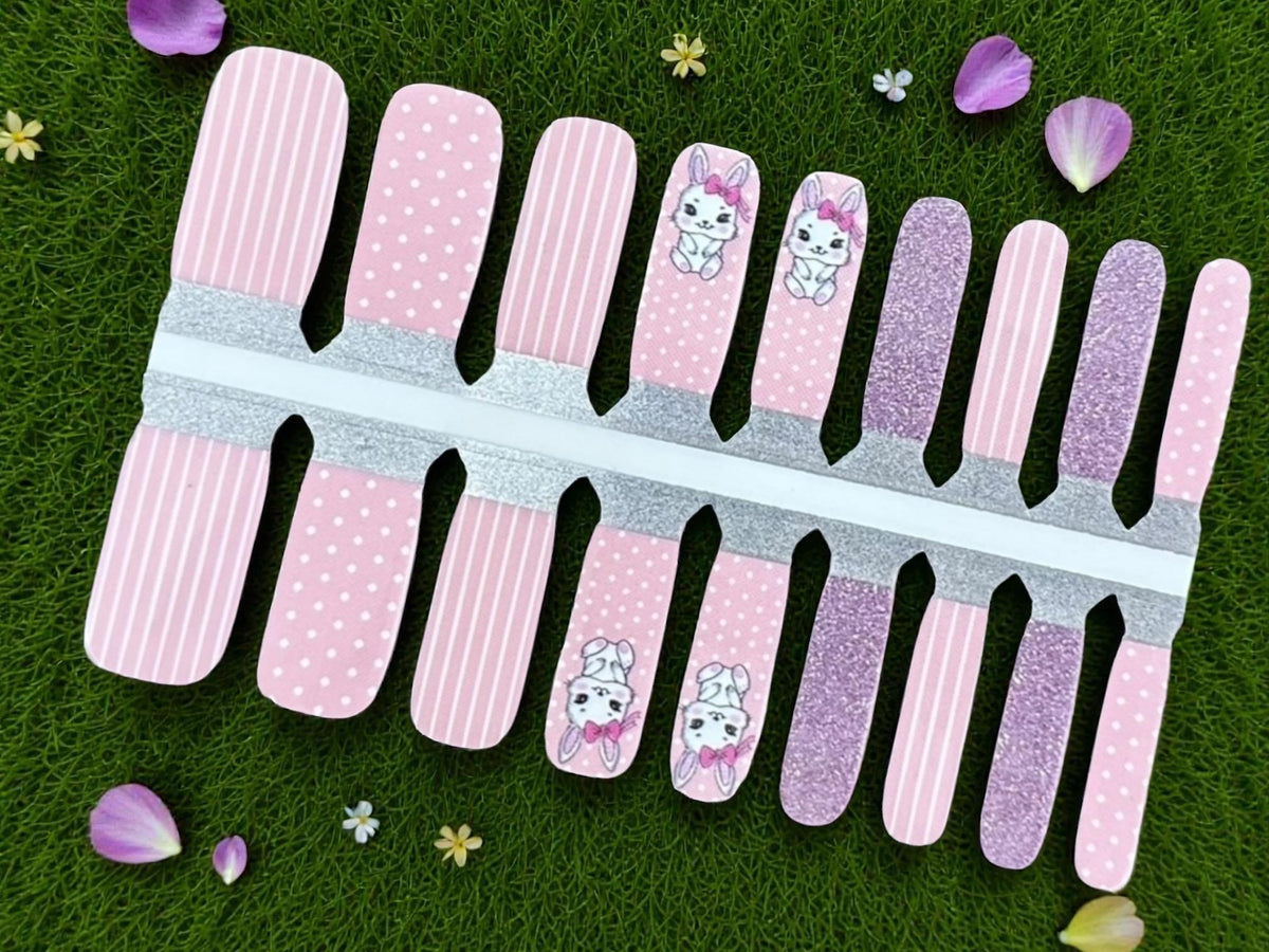KIDS Nail Wraps- Cotton Tail Sparkle
