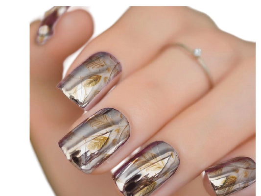 Whispering Wheat Metallic/Chrome Nail Wraps