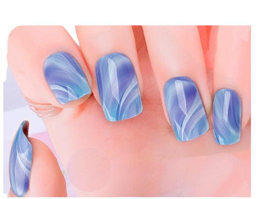 Ocean Breeze Nail Polish Strips: Wider Nail Sizes, Easy to Apply, Non-Toxic