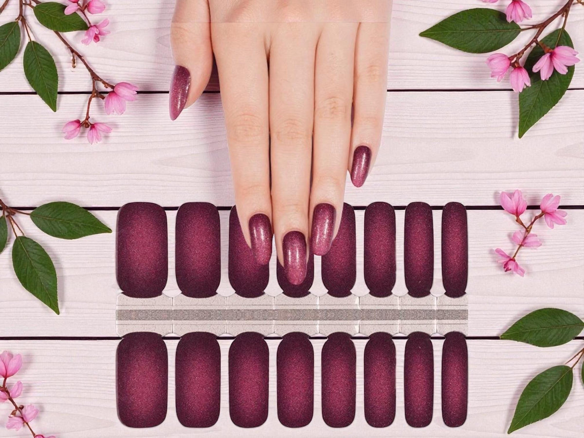 Gilded Rose Shimmer Nail Polish Strips: Non-Toxic Nail Wraps