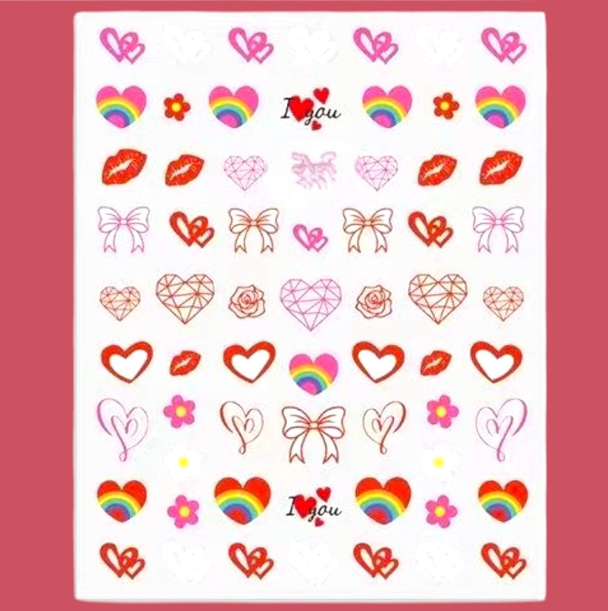 3-D Nail decals- Be Mine