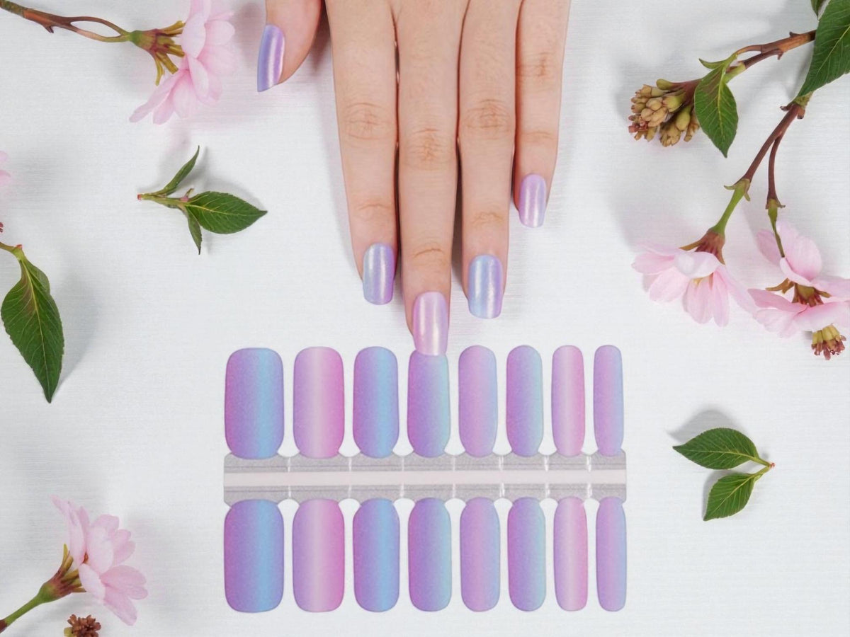 Pastel Ombré Nail Polish Strips: Non-Toxic Nail Wraps